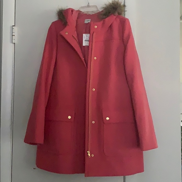 J. Crew Jackets & Blazers - J. Crew Salmon Pink Wool Coat